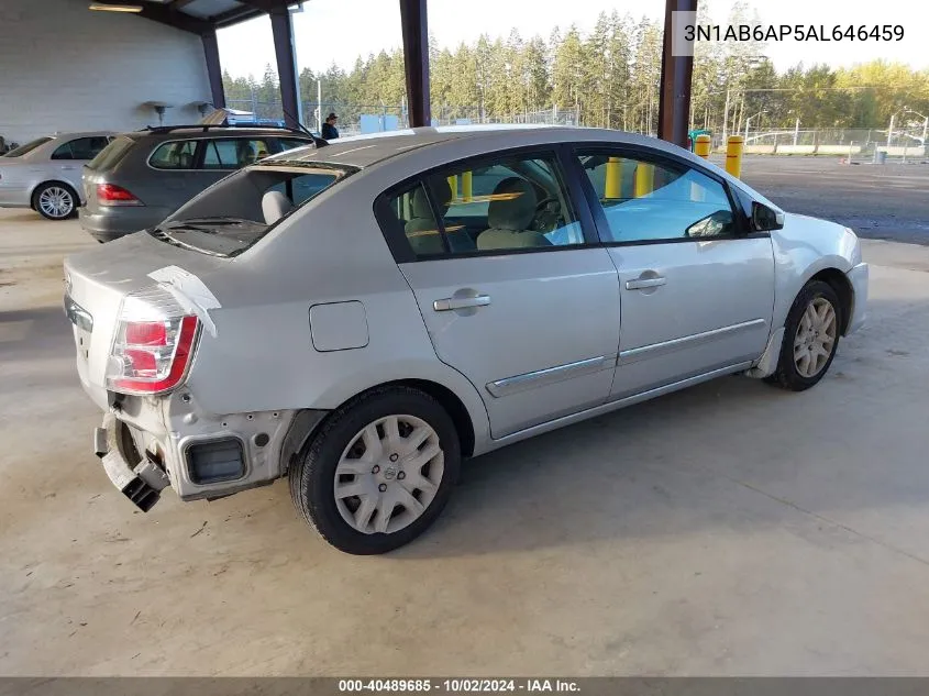 2010 Nissan Sentra 2.0S VIN: 3N1AB6AP5AL646459 Lot: 40489685