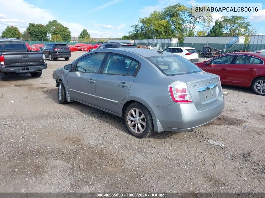 2010 Nissan Sentra 2.0Sl VIN: 3N1AB6AP0AL680616 Lot: 40555899