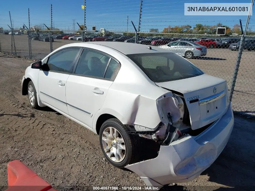 3N1AB6APXAL601081 2010 Nissan Sentra 2.0S