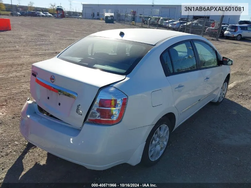 3N1AB6APXAL601081 2010 Nissan Sentra 2.0S