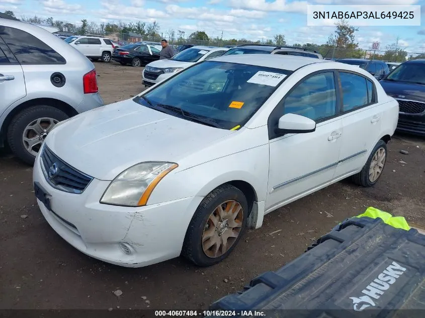 3N1AB6AP3AL649425 2010 Nissan Sentra 2.0S