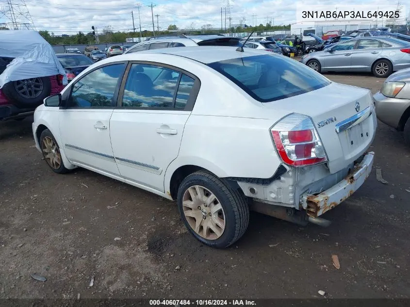 3N1AB6AP3AL649425 2010 Nissan Sentra 2.0S