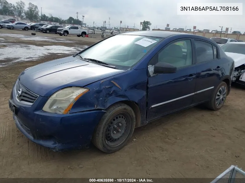 2010 Nissan Sentra 2.0S VIN: 3N1AB6AP5AL708166 Lot: 40635598