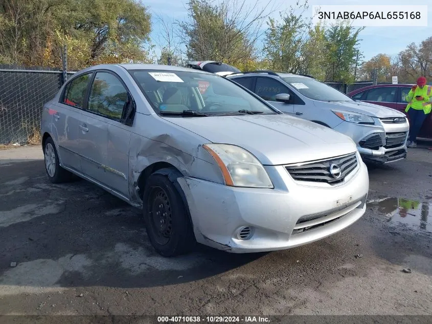 2010 Nissan Sentra 2.0S VIN: 3N1AB6AP6AL655168 Lot: 40710638