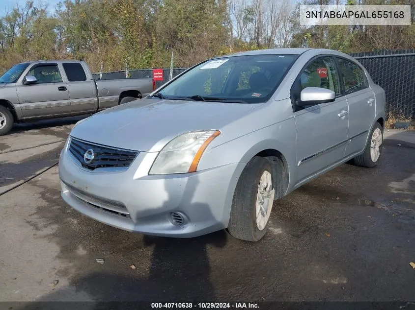 2010 Nissan Sentra 2.0S VIN: 3N1AB6AP6AL655168 Lot: 40710638