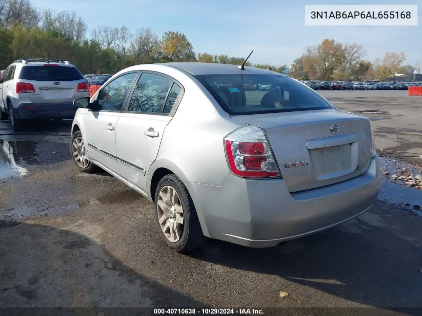 2010 Nissan Sentra 2.0S VIN: 3N1AB6AP6AL655168 Lot: 40710638