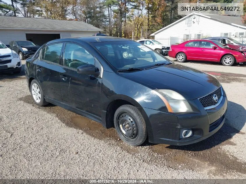 2010 Nissan Sentra 2.0Sr VIN: 3N1AB6AP4AL649272 Lot: 40725216