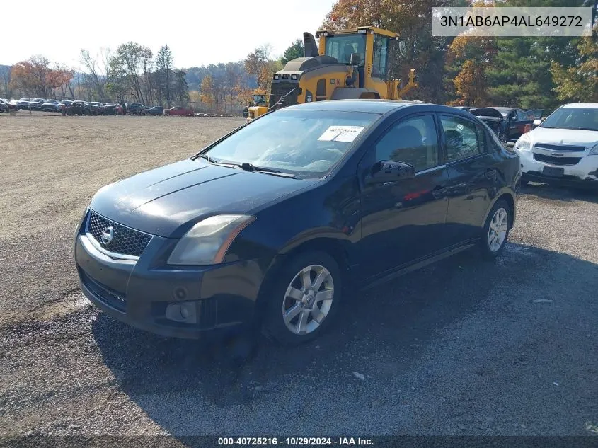 2010 Nissan Sentra 2.0Sr VIN: 3N1AB6AP4AL649272 Lot: 40725216