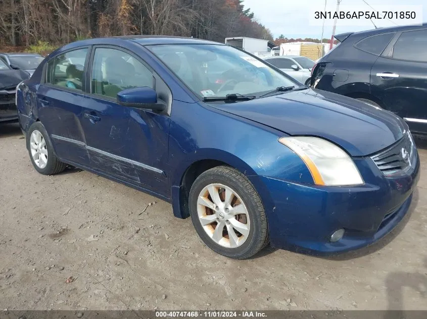 2010 Nissan Sentra 2.0Sl VIN: 3N1AB6AP5AL701850 Lot: 40747468