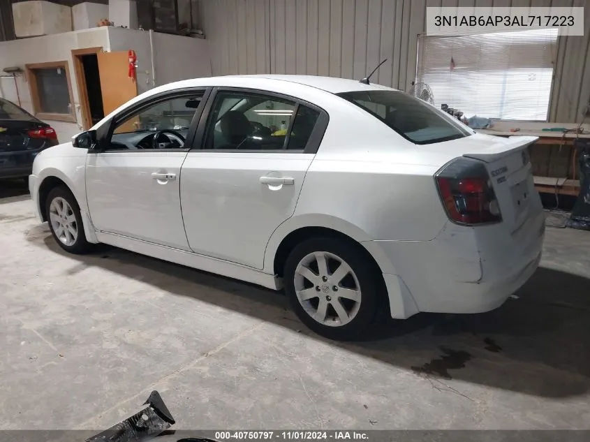 2010 Nissan Sentra 2.0Sr VIN: 3N1AB6AP3AL717223 Lot: 40750797