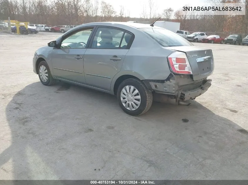 2010 Nissan Sentra 2.0 VIN: 3N1AB6AP5AL683642 Lot: 40753194