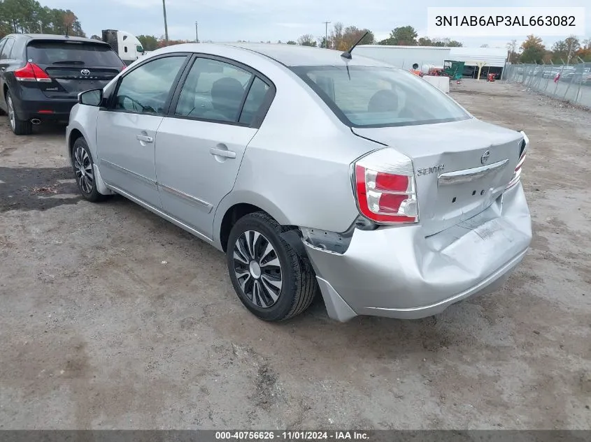 2010 Nissan Sentra 2.0S VIN: 3N1AB6AP3AL663082 Lot: 40756626