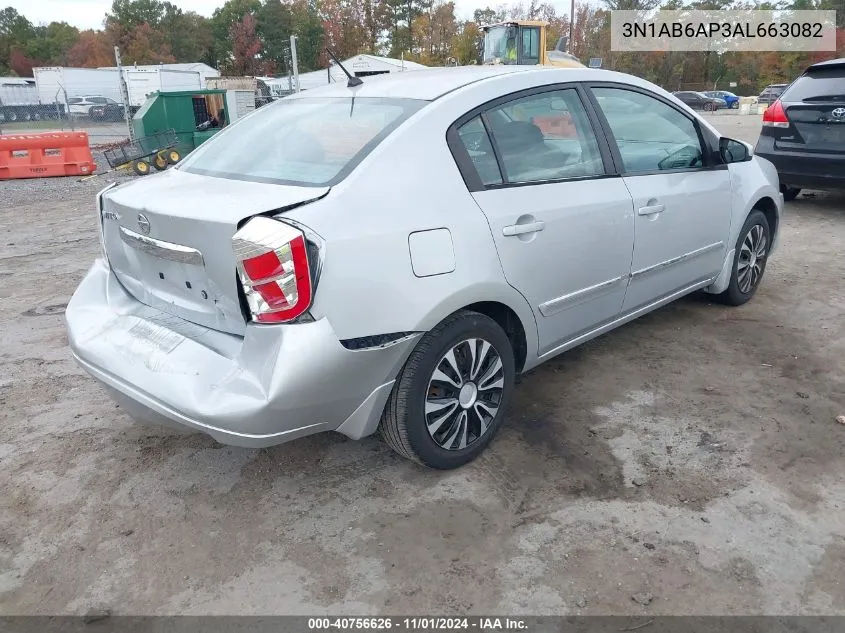 2010 Nissan Sentra 2.0S VIN: 3N1AB6AP3AL663082 Lot: 40756626