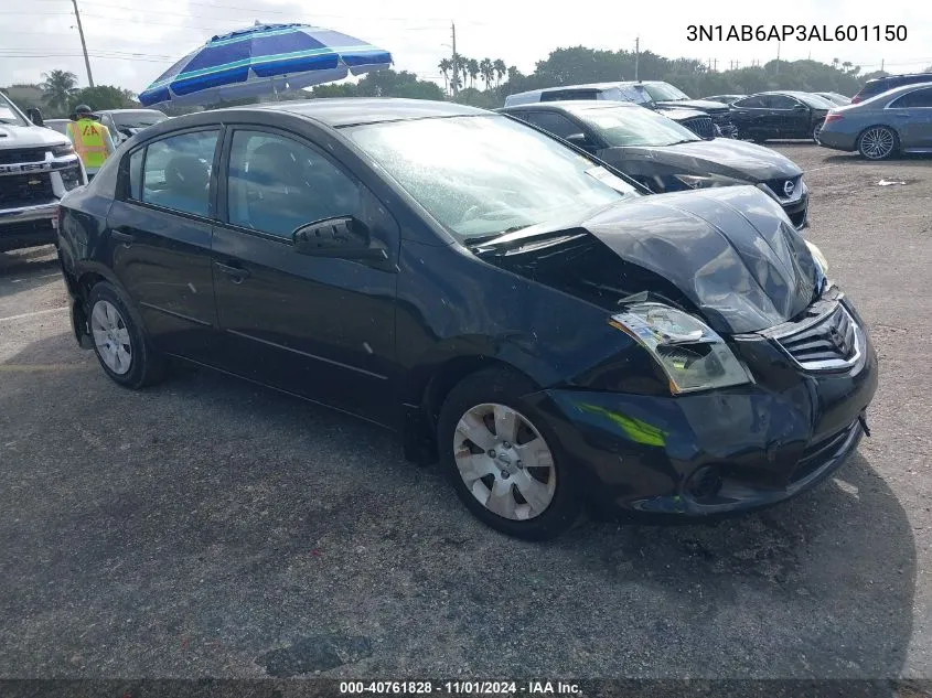 2010 Nissan Sentra 2.0 VIN: 3N1AB6AP3AL601150 Lot: 40761828