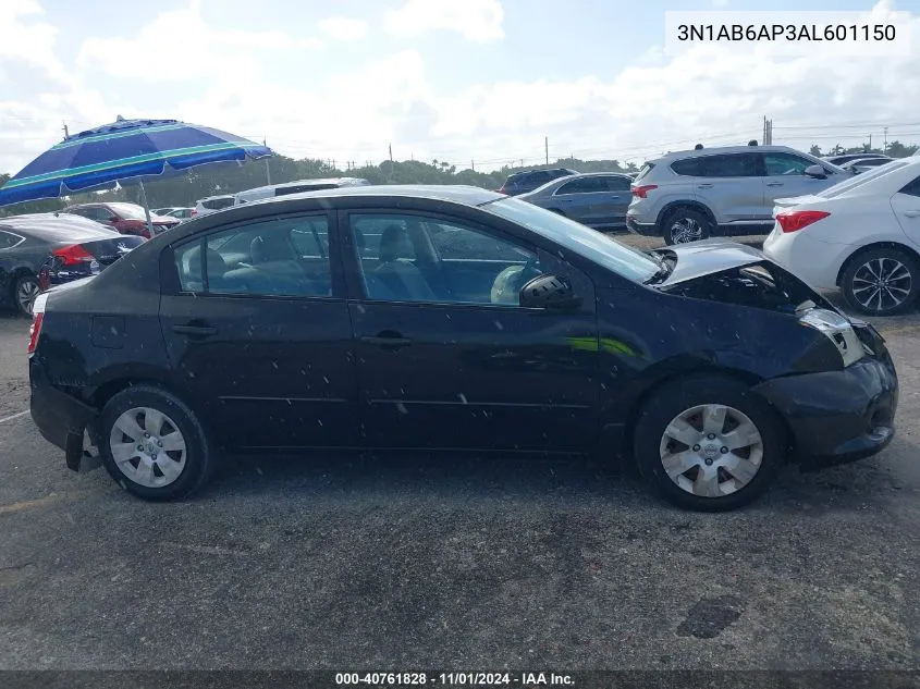 2010 Nissan Sentra 2.0 VIN: 3N1AB6AP3AL601150 Lot: 40761828