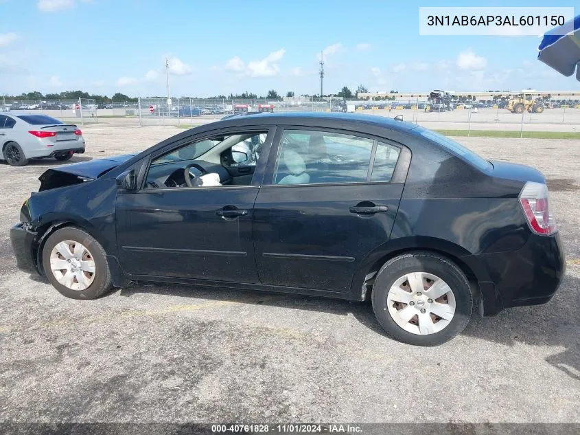 2010 Nissan Sentra 2.0 VIN: 3N1AB6AP3AL601150 Lot: 40761828