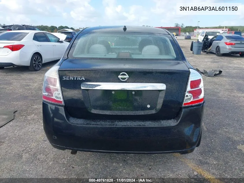 2010 Nissan Sentra 2.0 VIN: 3N1AB6AP3AL601150 Lot: 40761828