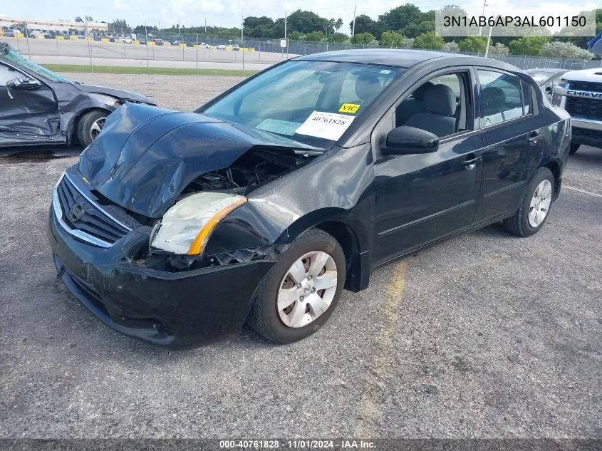 2010 Nissan Sentra 2.0 VIN: 3N1AB6AP3AL601150 Lot: 40761828