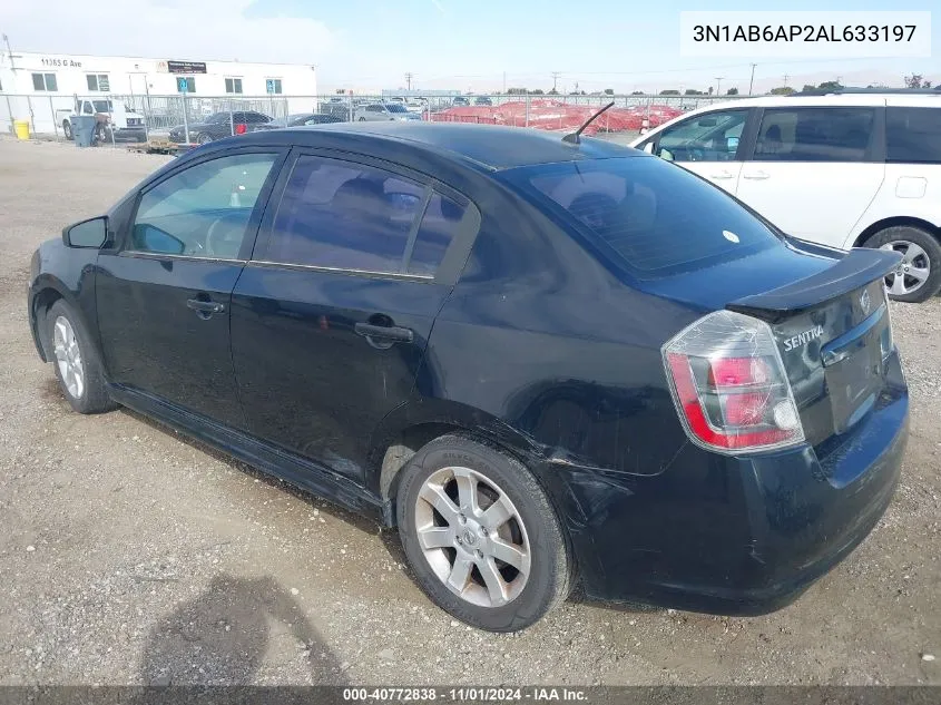 2010 Nissan Sentra 2.0Sr VIN: 3N1AB6AP2AL633197 Lot: 40772838