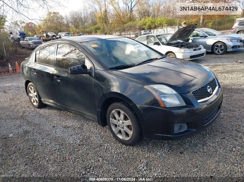 2010 Nissan Sentra 2.0Sr VIN: 3N1AB6AP4AL674429 Lot: 40809375