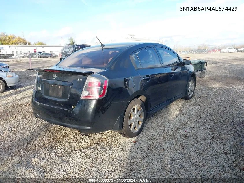 2010 Nissan Sentra 2.0Sr VIN: 3N1AB6AP4AL674429 Lot: 40809375