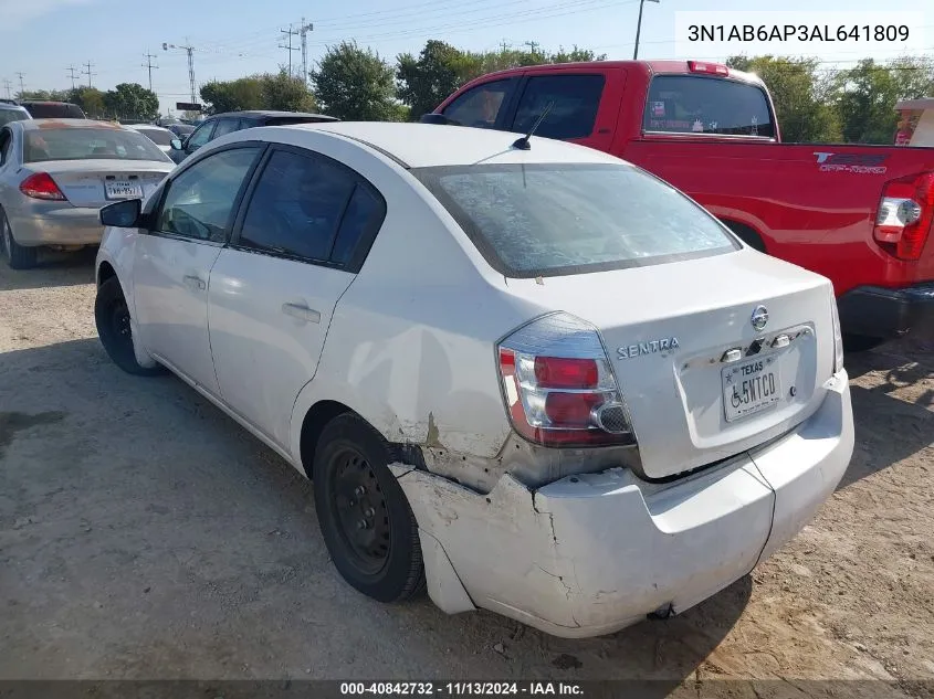 3N1AB6AP3AL641809 2010 Nissan Sentra 2.0