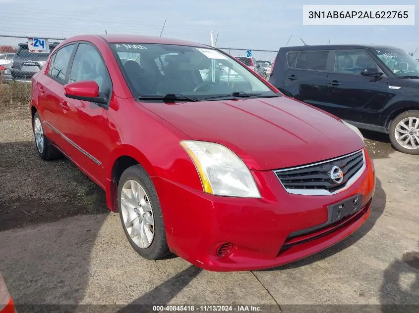 2010 Nissan Sentra 2.0S VIN: 3N1AB6AP2AL622765 Lot: 40845418