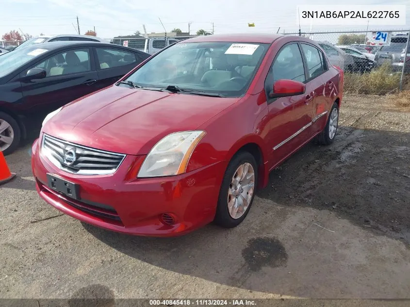 2010 Nissan Sentra 2.0S VIN: 3N1AB6AP2AL622765 Lot: 40845418