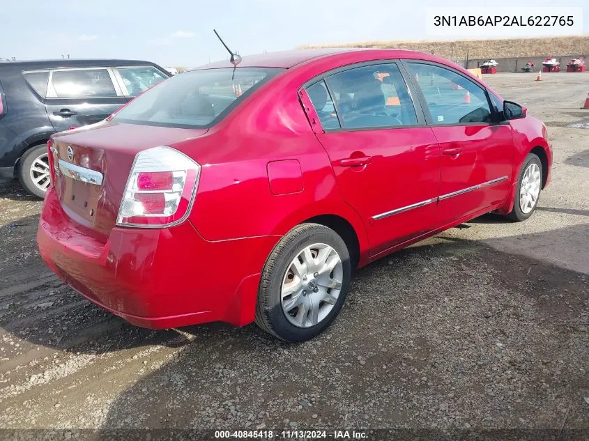 2010 Nissan Sentra 2.0S VIN: 3N1AB6AP2AL622765 Lot: 40845418