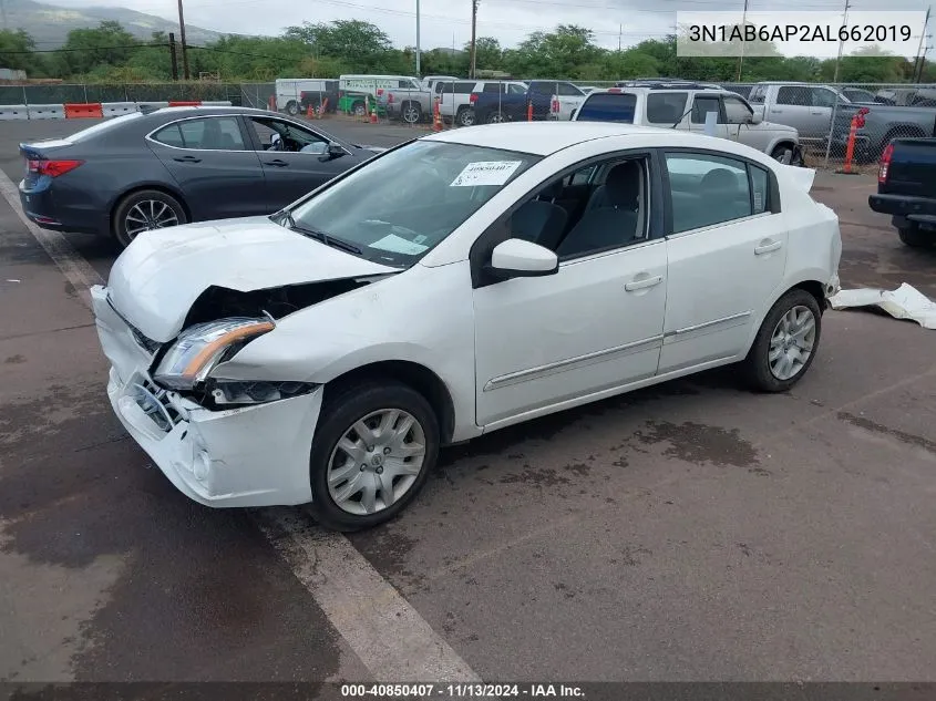 2010 Nissan Sentra 2.0S VIN: 3N1AB6AP2AL662019 Lot: 40850407