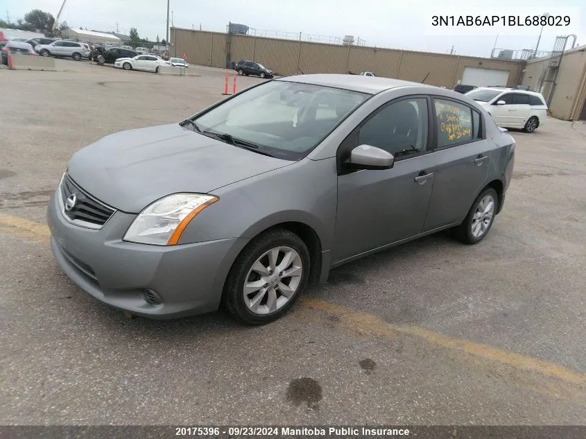 2011 Nissan Sentra 2.0 S VIN: 3N1AB6AP1BL688029 Lot: 20175396