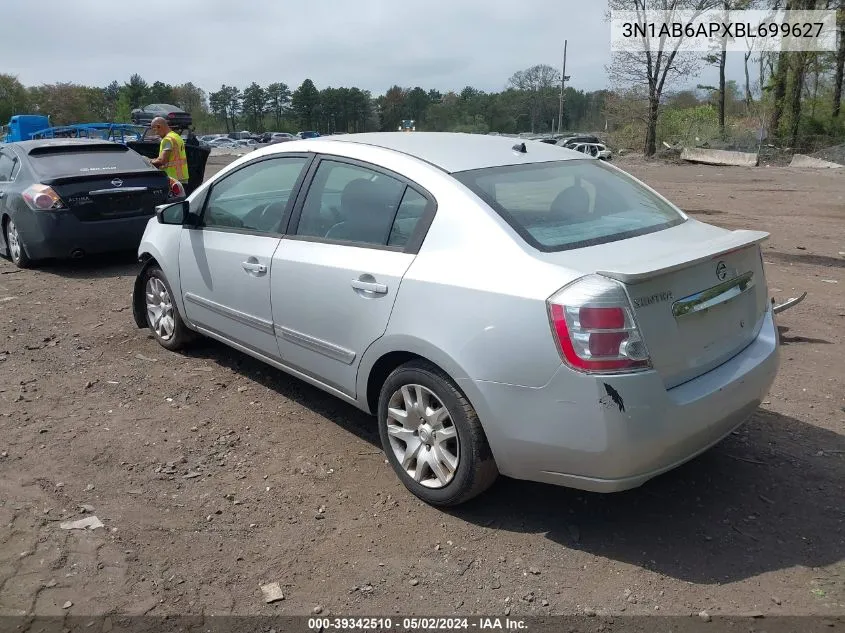 2011 Nissan Sentra 2.0S VIN: 3N1AB6APXBL699627 Lot: 39342510