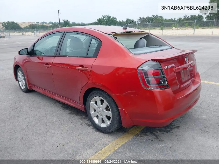 2011 Nissan Sentra 2.0Sr VIN: 3N1AB6AP5BL624298 Lot: 39489998