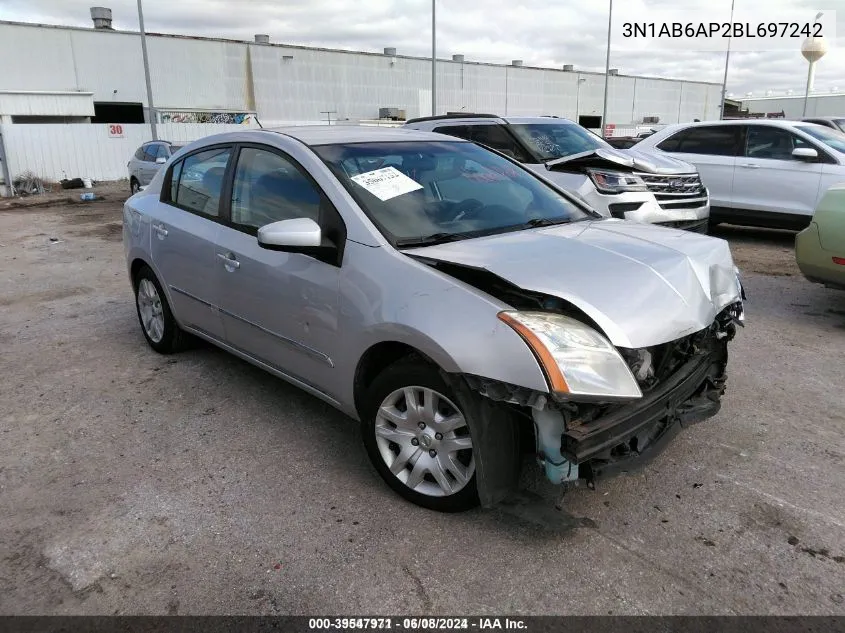 2011 Nissan Sentra 2.0S VIN: 3N1AB6AP2BL697242 Lot: 39547971