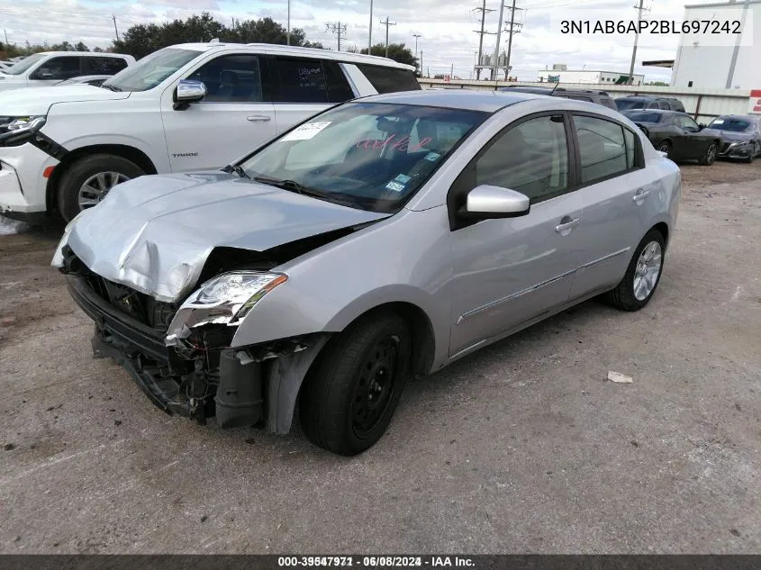 2011 Nissan Sentra 2.0S VIN: 3N1AB6AP2BL697242 Lot: 39547971