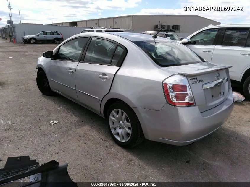 2011 Nissan Sentra 2.0S VIN: 3N1AB6AP2BL697242 Lot: 39547971