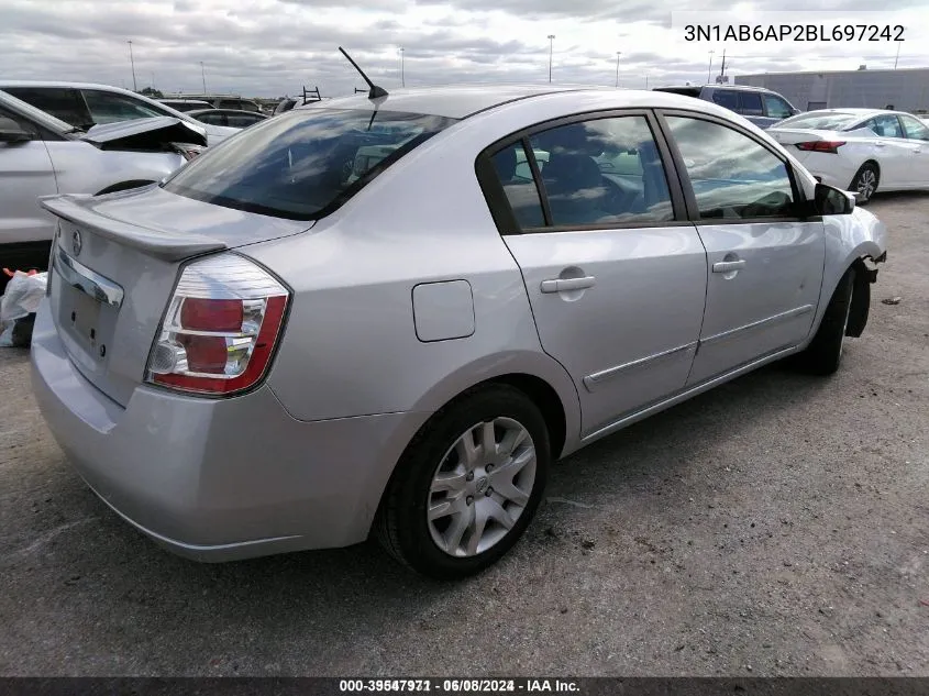 3N1AB6AP2BL697242 2011 Nissan Sentra 2.0S