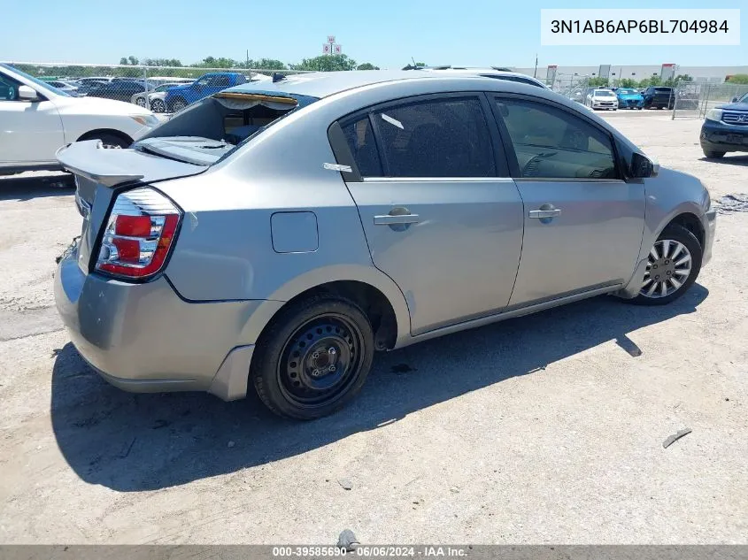 3N1AB6AP6BL704984 2011 Nissan Sentra 2.0