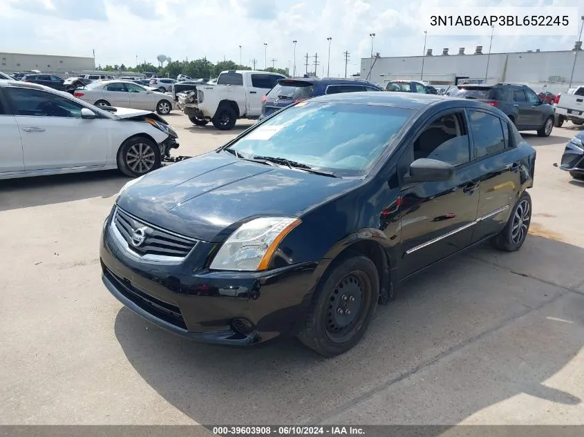 3N1AB6AP3BL652245 2011 Nissan Sentra 2.0S