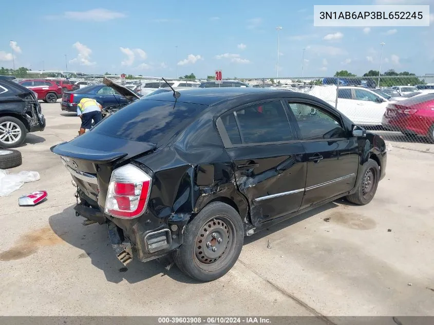 3N1AB6AP3BL652245 2011 Nissan Sentra 2.0S