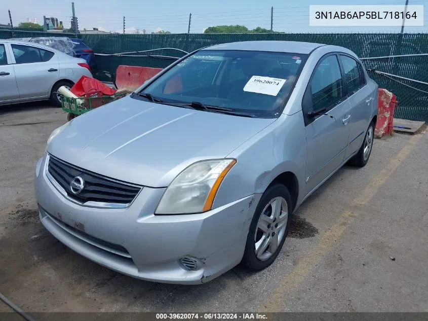 2011 Nissan Sentra 2.0S VIN: 3N1AB6AP5BL718164 Lot: 39620074