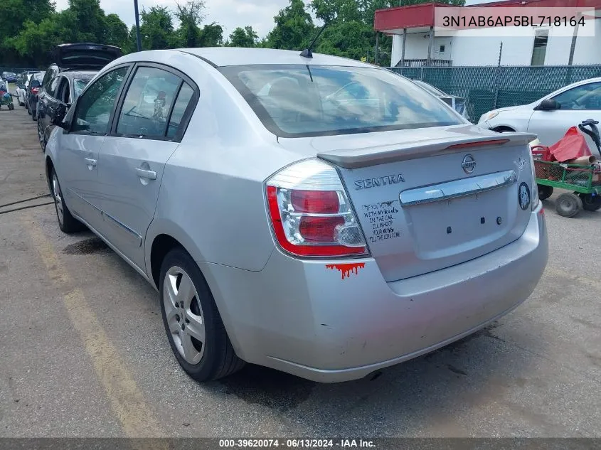 2011 Nissan Sentra 2.0S VIN: 3N1AB6AP5BL718164 Lot: 39620074