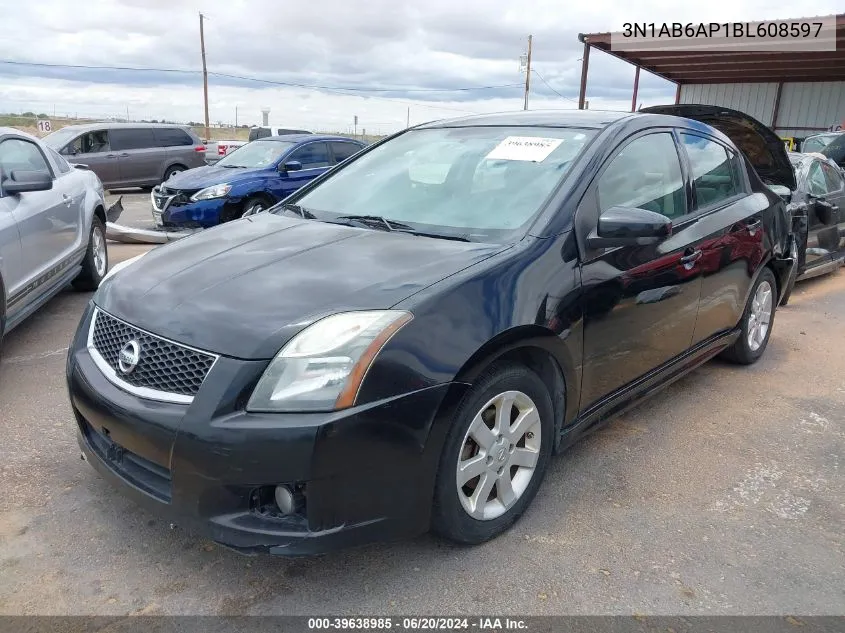 2011 Nissan Sentra 2.0Sr VIN: 3N1AB6AP1BL608597 Lot: 39638985