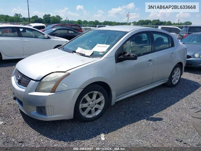 2011 Nissan Sentra 2.0/2.0S/Sr/2.0Sl VIN: 3N1AB6AP2BL633668 Lot: 39652597