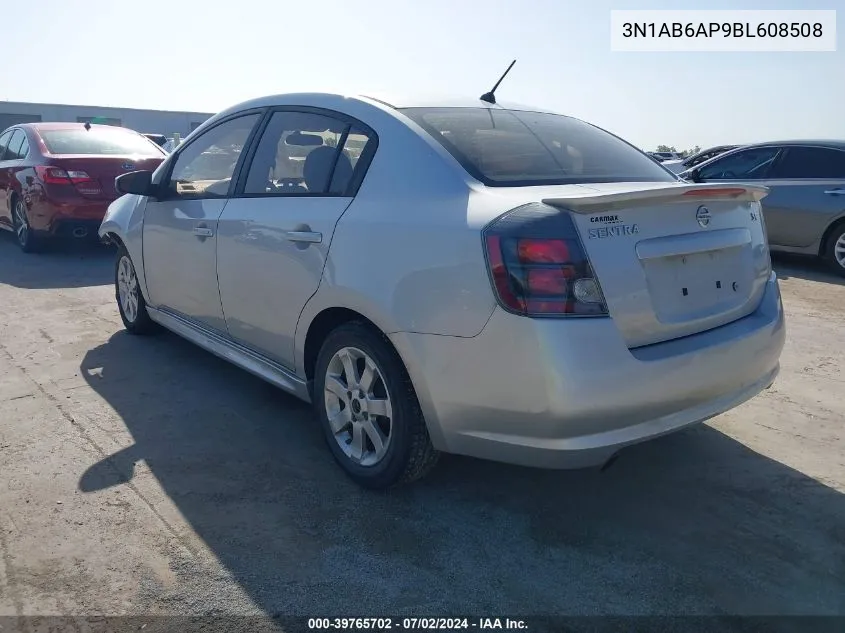 3N1AB6AP9BL608508 2011 Nissan Sentra 2.0Sr