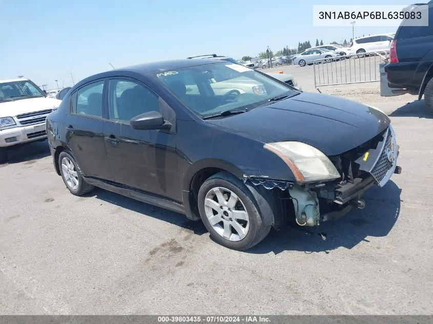 2011 Nissan Sentra 2.0Sr VIN: 3N1AB6AP6BL635083 Lot: 39803435