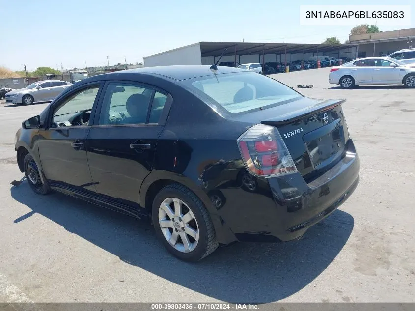 3N1AB6AP6BL635083 2011 Nissan Sentra 2.0Sr