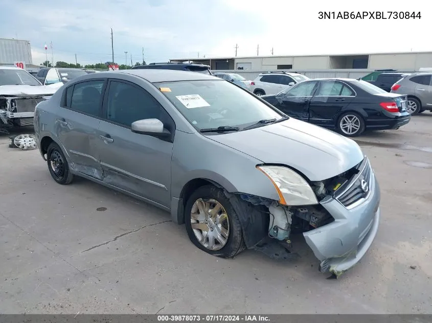 2011 Nissan Sentra 2.0S VIN: 3N1AB6APXBL730844 Lot: 39878073