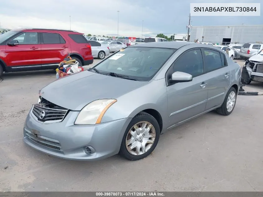 2011 Nissan Sentra 2.0S VIN: 3N1AB6APXBL730844 Lot: 39878073