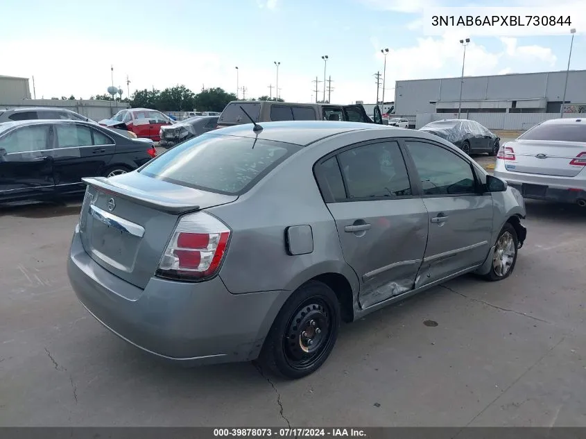 2011 Nissan Sentra 2.0S VIN: 3N1AB6APXBL730844 Lot: 39878073